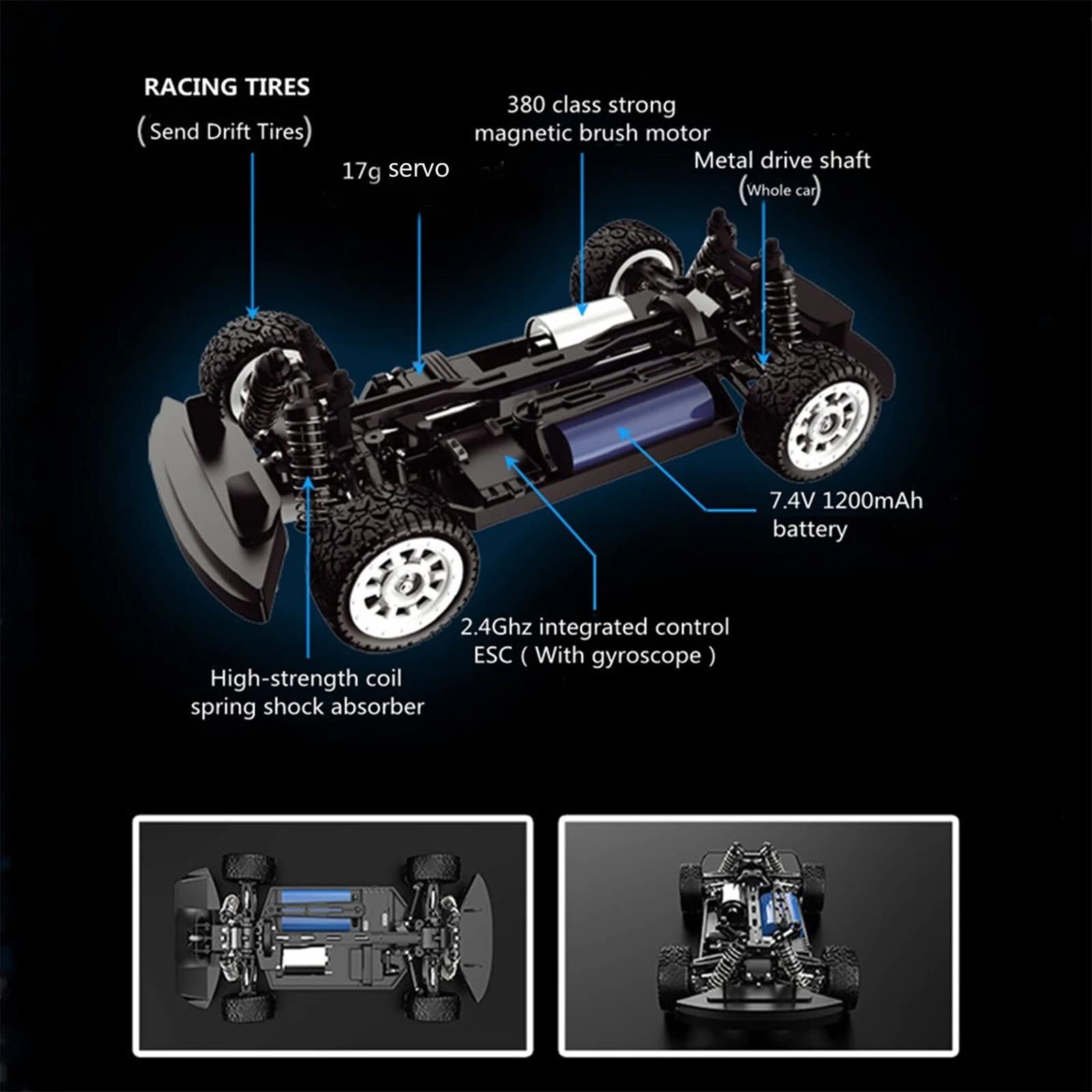 Amazon.co.jp: ラジコンカー RCドリフトカー1/16 2.4GHz 4WD 30km/h RC